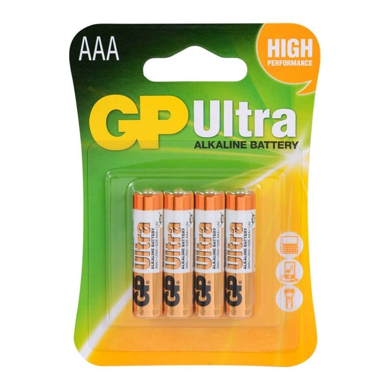 GP Ultra Alkalin AAA İnce Kalem Pil Value Pack 24AU-2U4  4'lü
