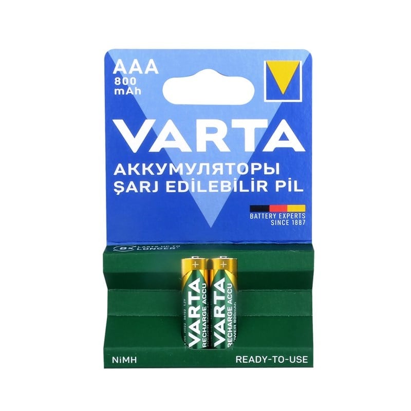 Varta 56703101402 Ready 2 Use Longlife Accu AAA 800mAh Şarj Edilebilir İnce Kalem Pil 2'li