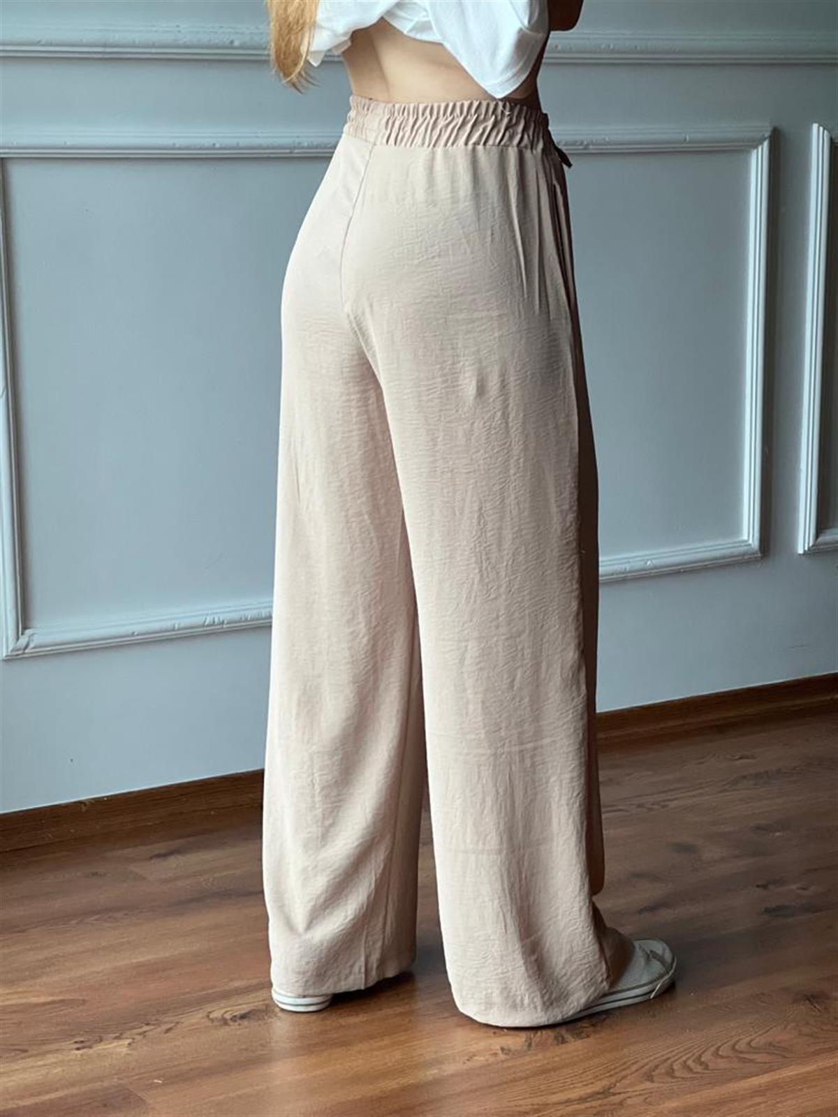 Ayrobin Bol Paça Pantolon 6583 Bej