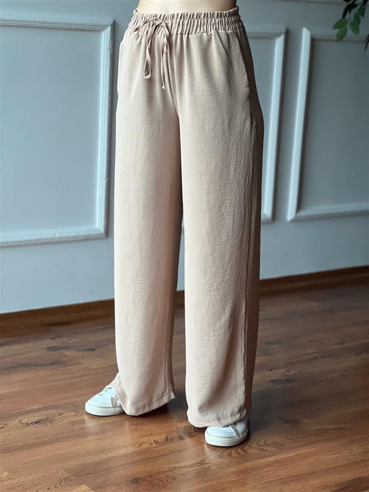 Ayrobin Bol Paça Pantolon 6583 Bej