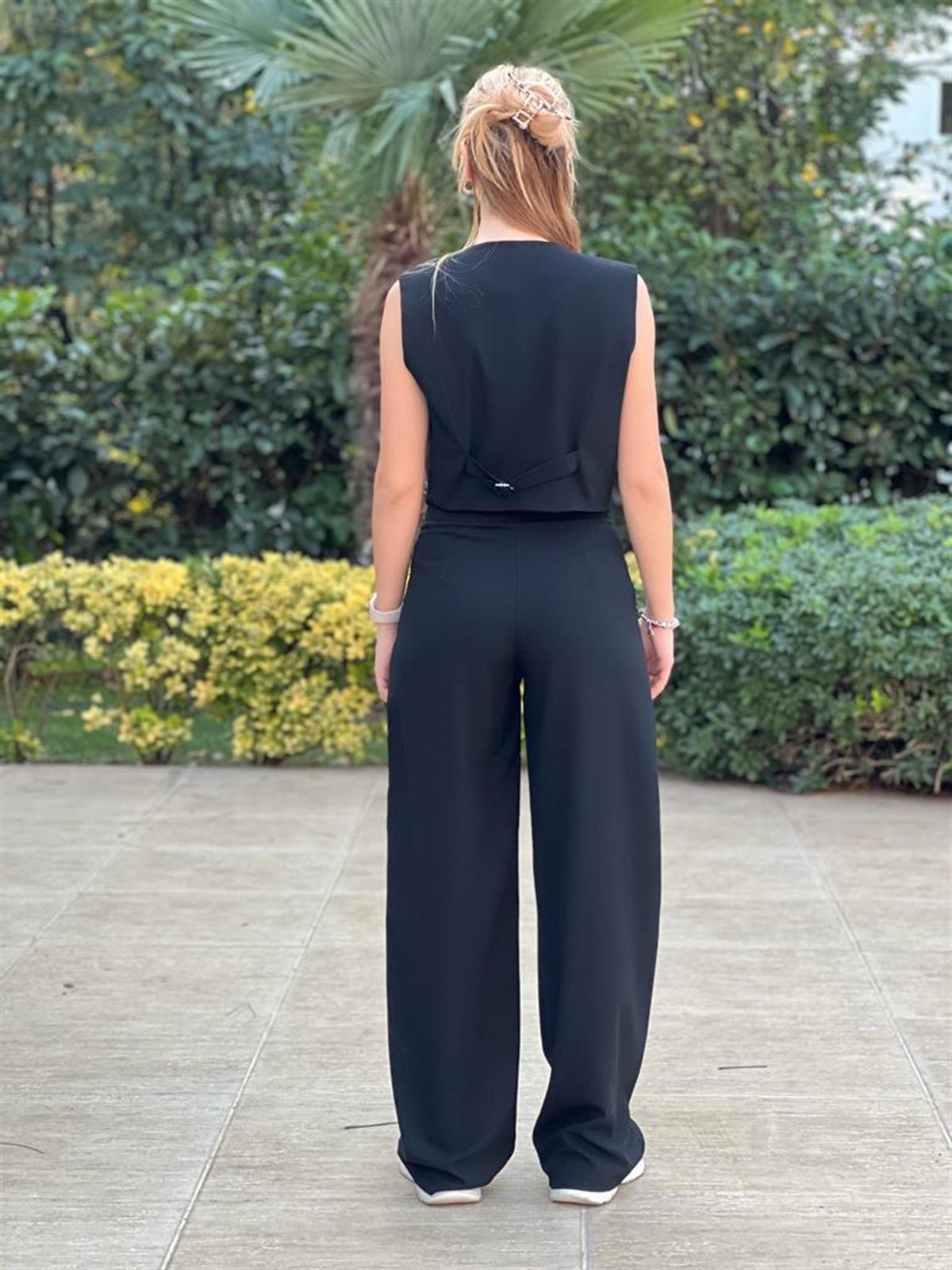 Beli Lastikli Pantolon 7041 Siyah