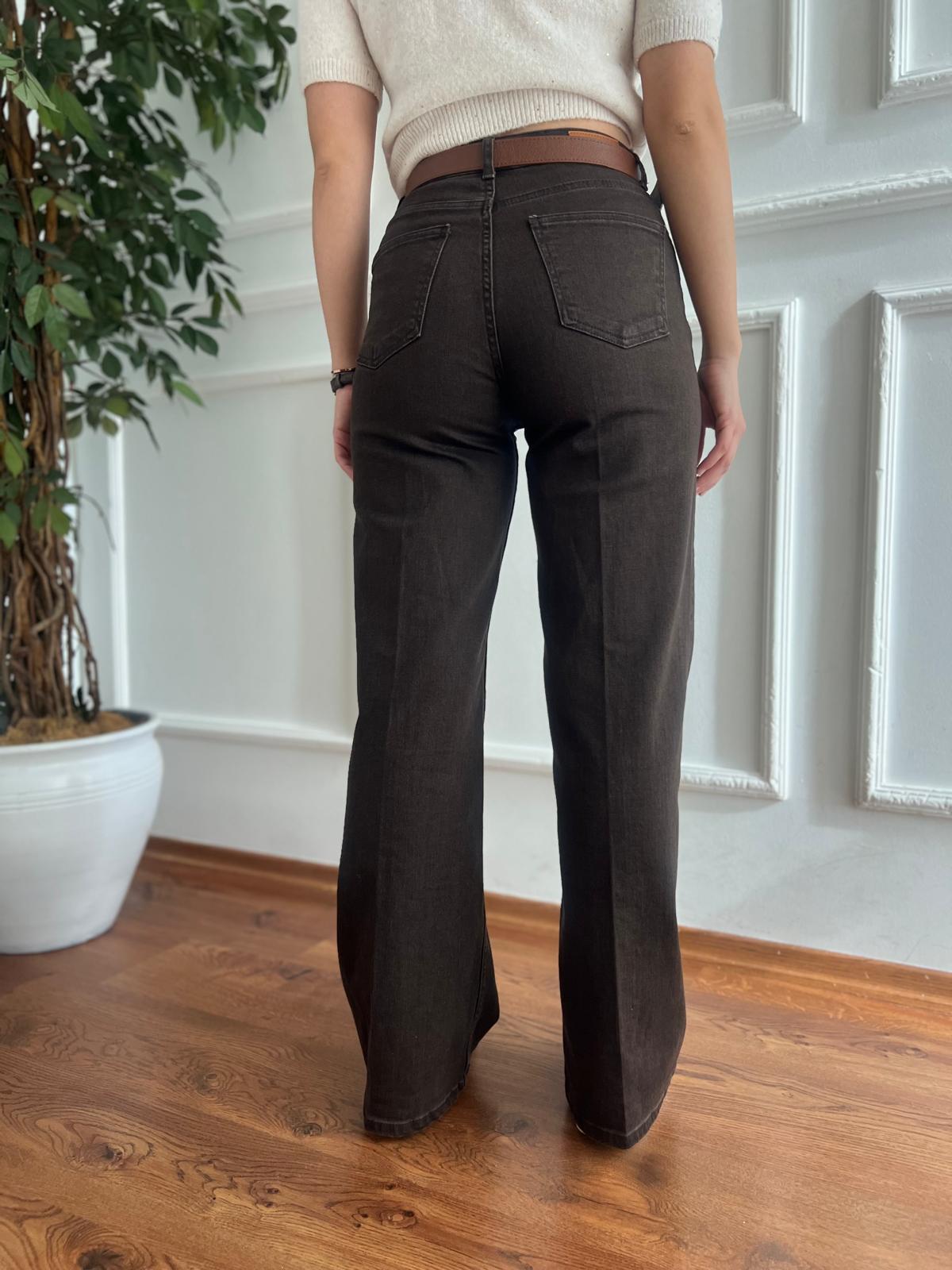 Bol Paça Pantolon D-764 Kahverengi