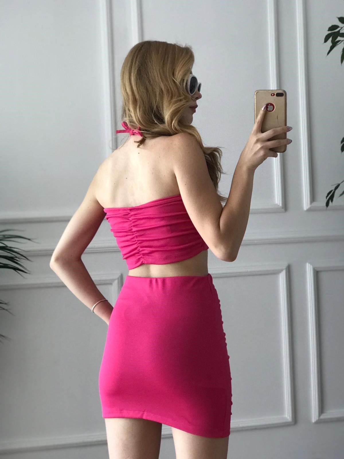 Etek Büstiyer Takım 98262 Pembe