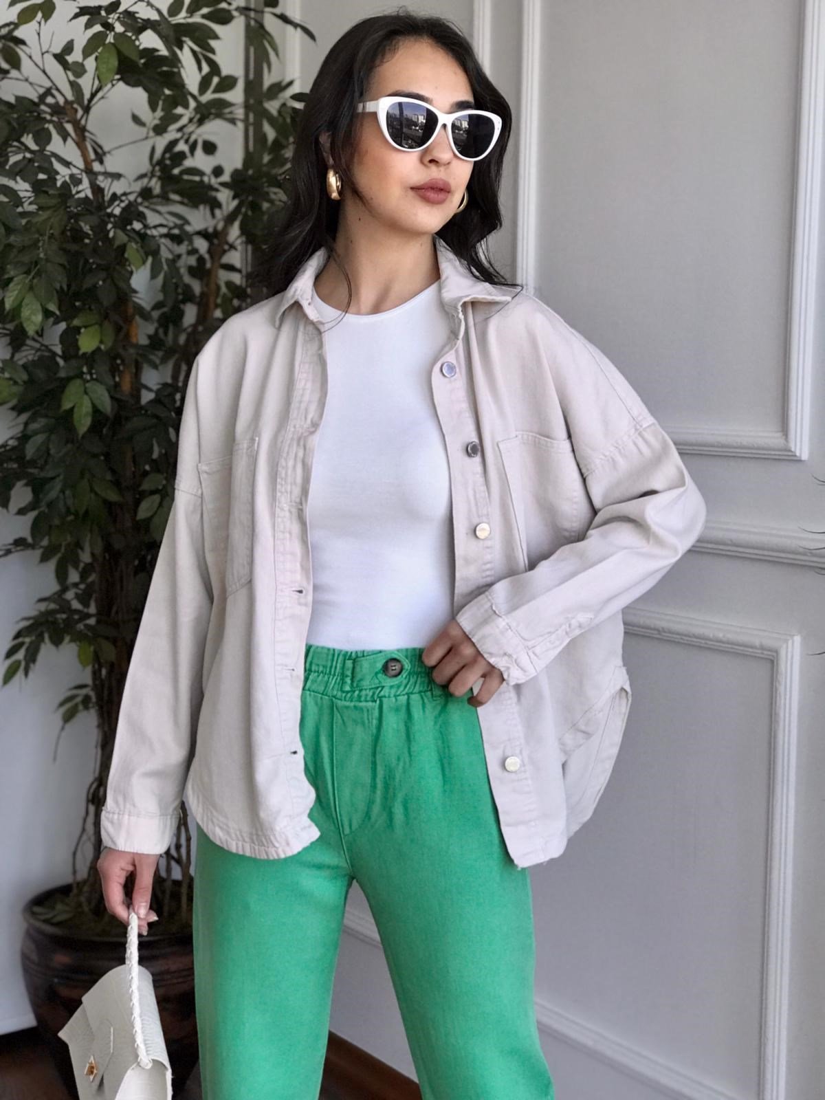 Gabardin Gömlek 2530 Taş