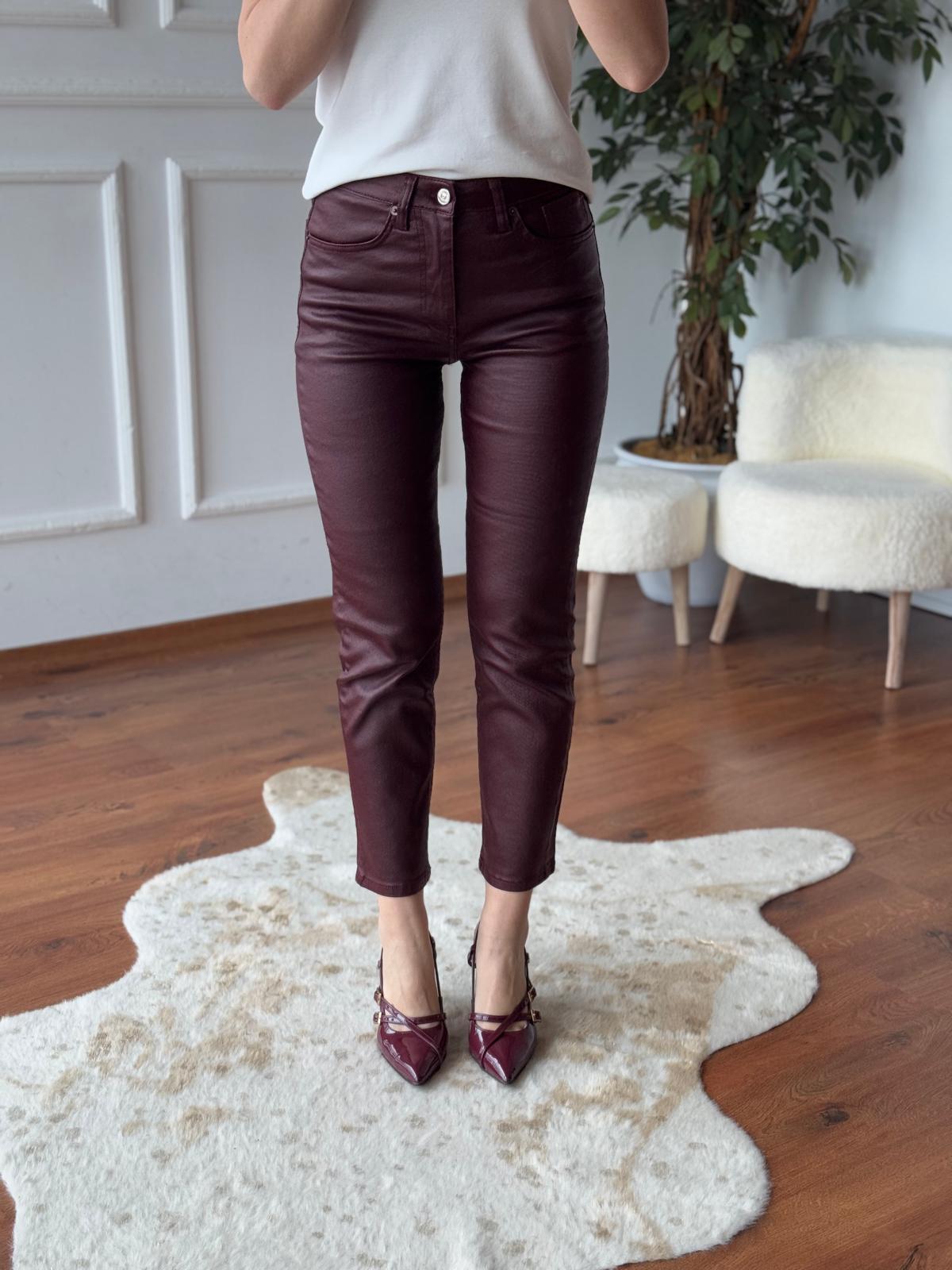 Kaplama Mom Jean 24-99 Bordo