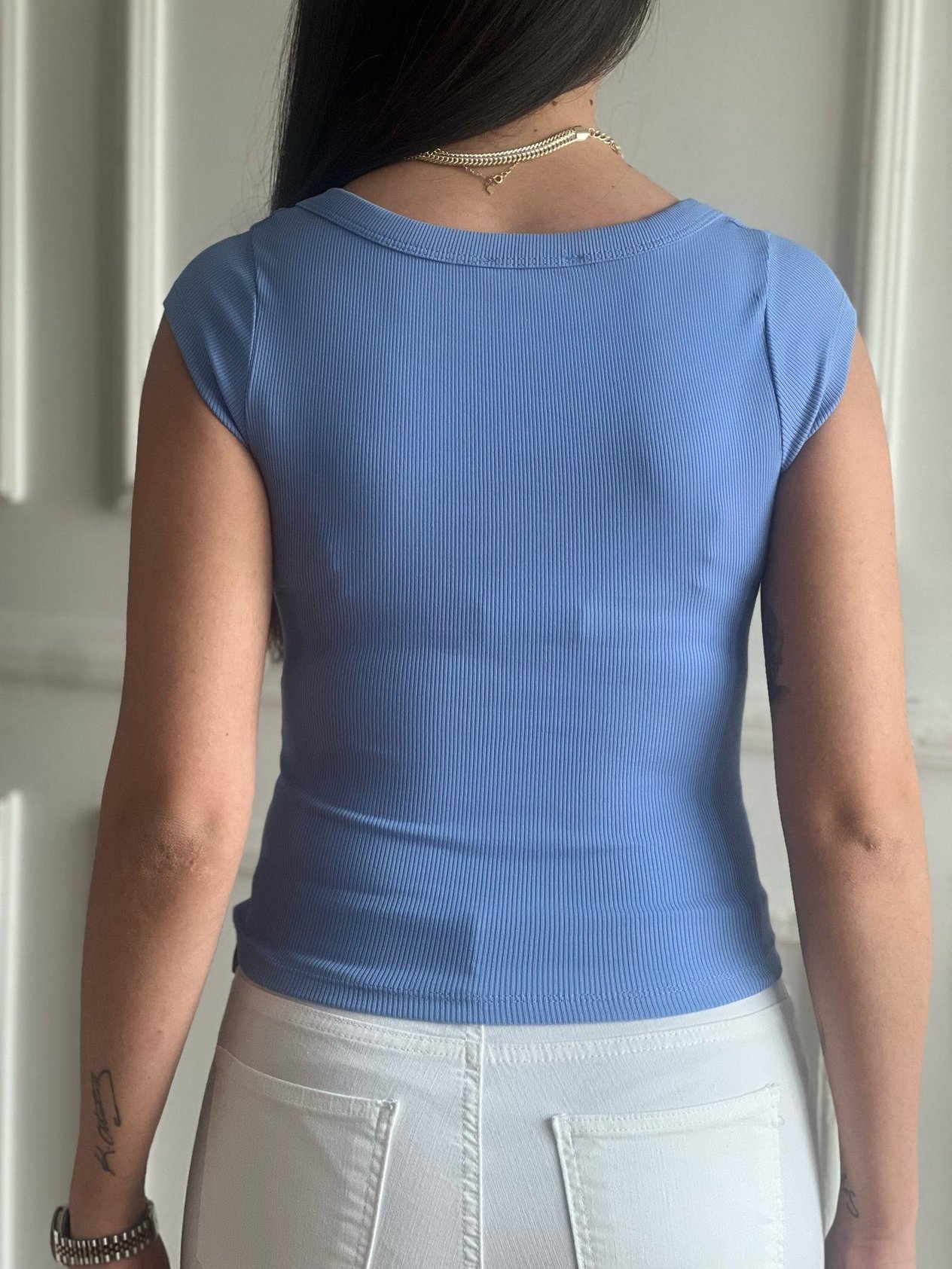 Kısa Kol Tshirt 16695 Mavi