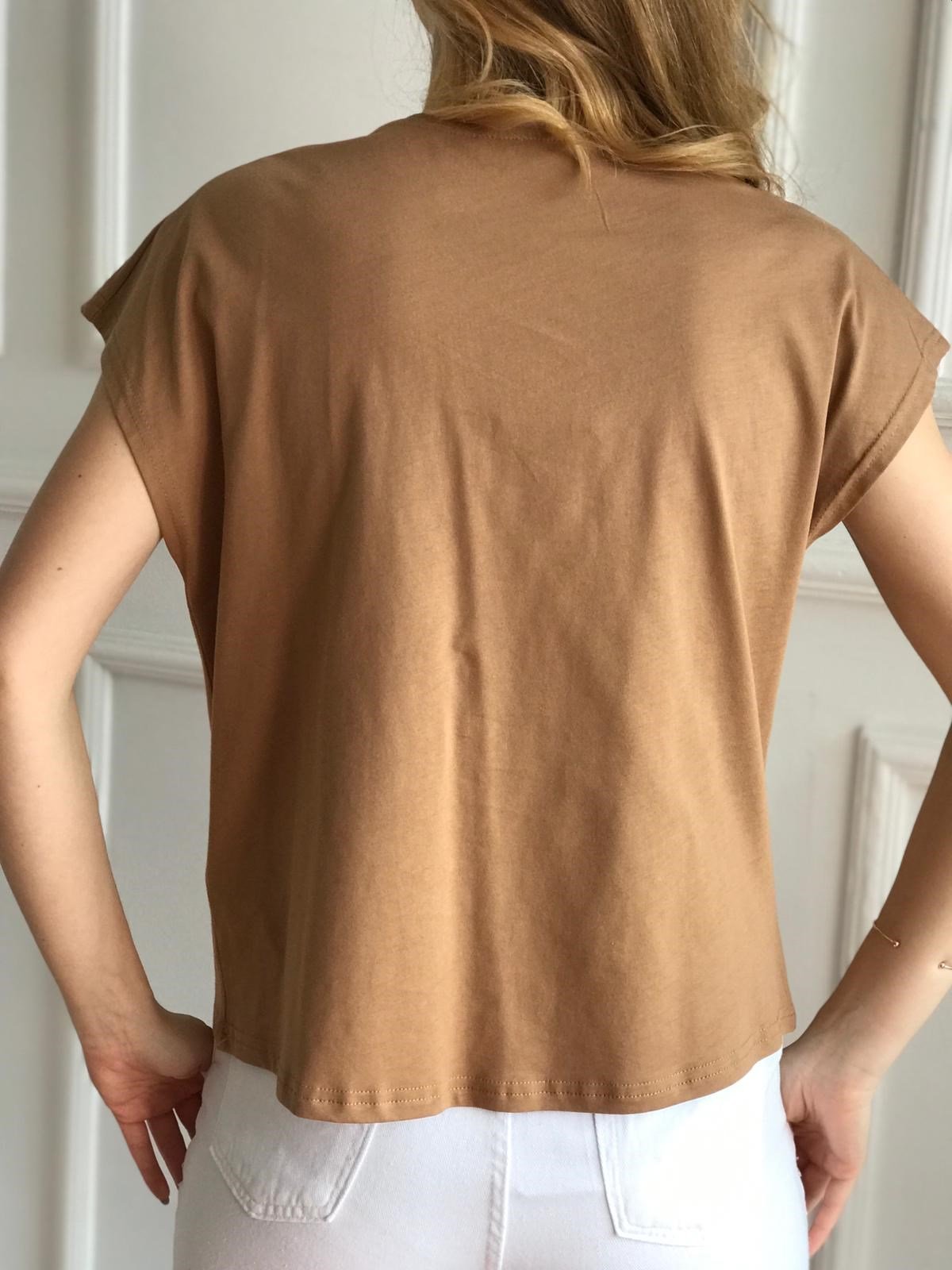 Kolyeli Tshirt 19120 Kahverengi