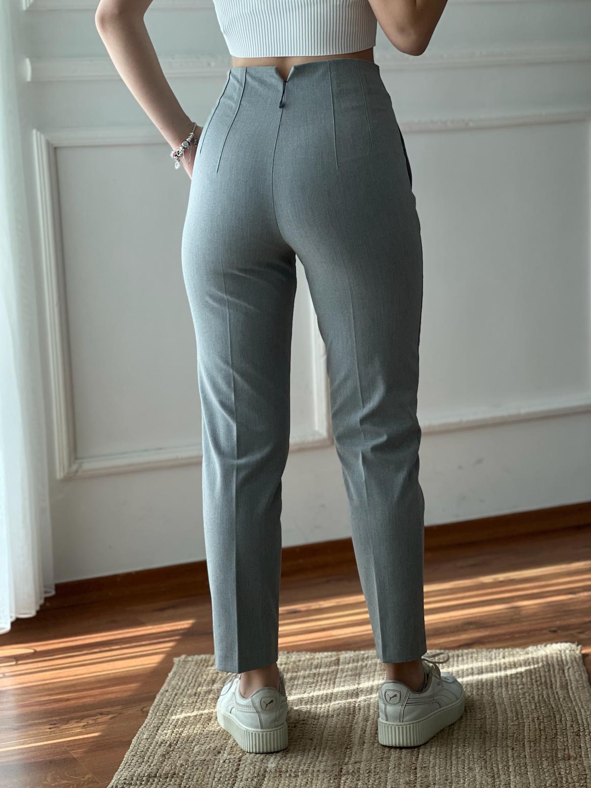 Önü Flotalı Pantolon 5113 Gri