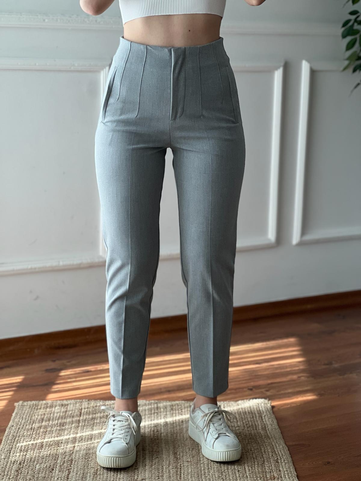 Önü Flotalı Pantolon 5113 Gri