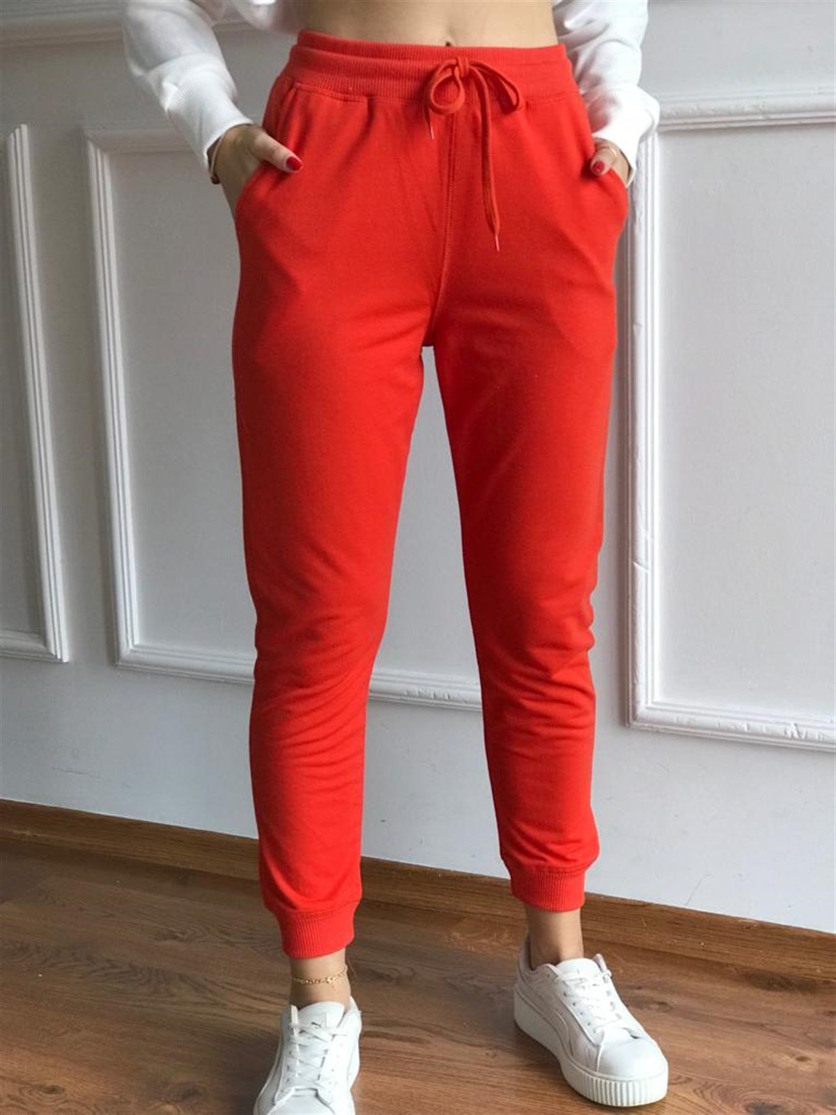 Ribanalı Eşofman 1003 Orange