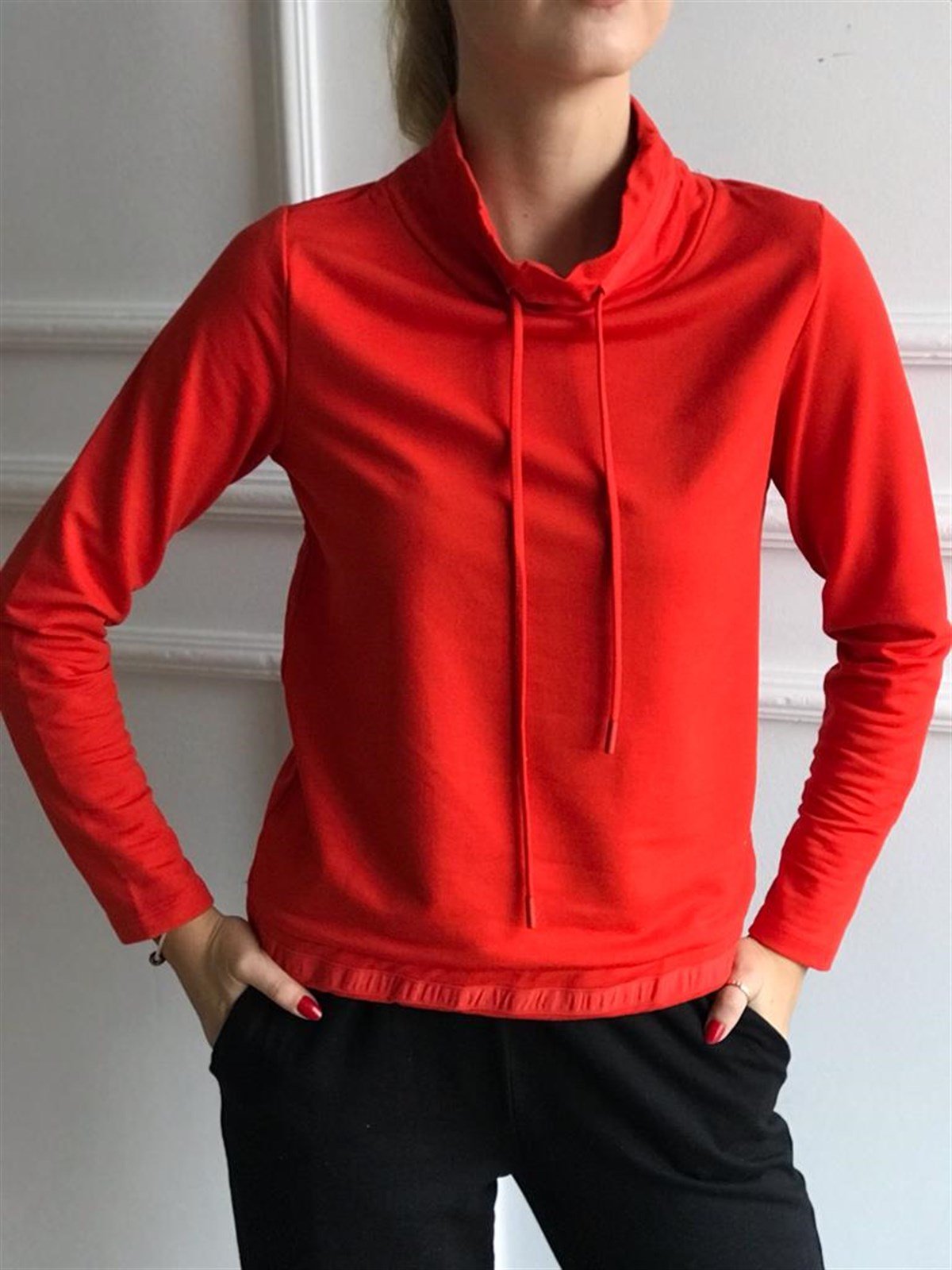 Yaka İpli Sweat 4018 Orange