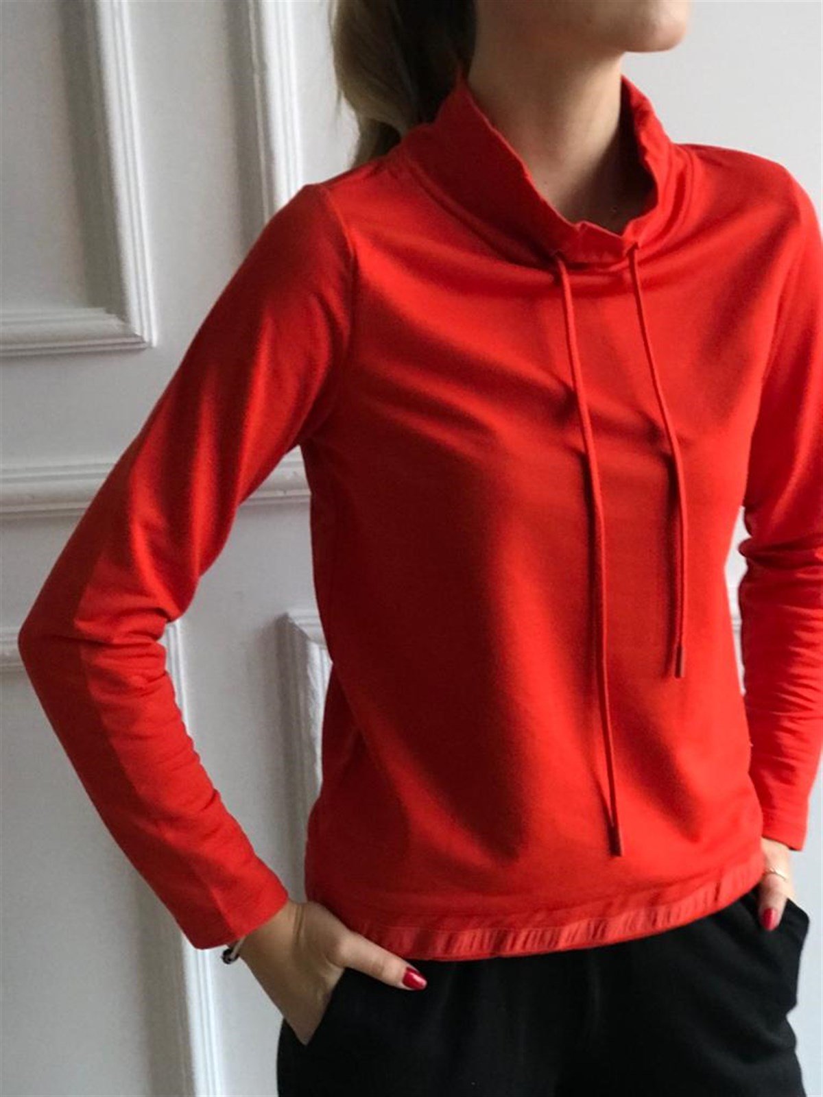 Yaka İpli Sweat 4018 Orange