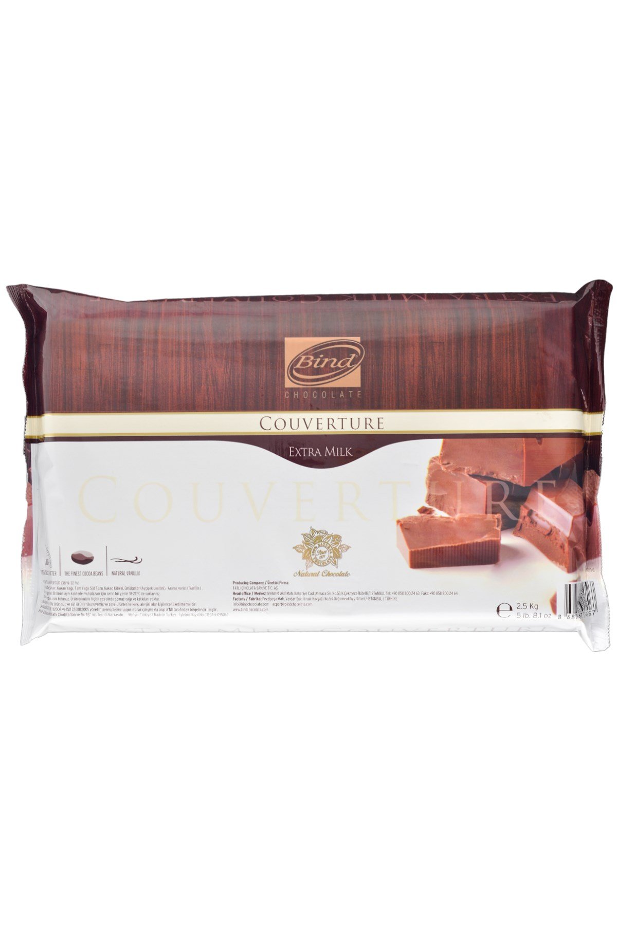 Sütlü Kuvertür 2,5 Kg