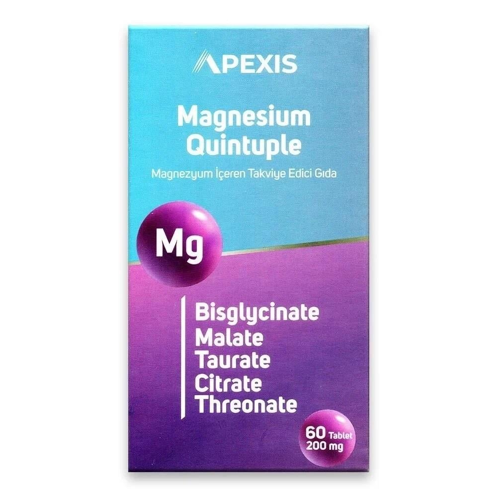 Apexis Magnesium Quintuple 60 Tablet-Apexis