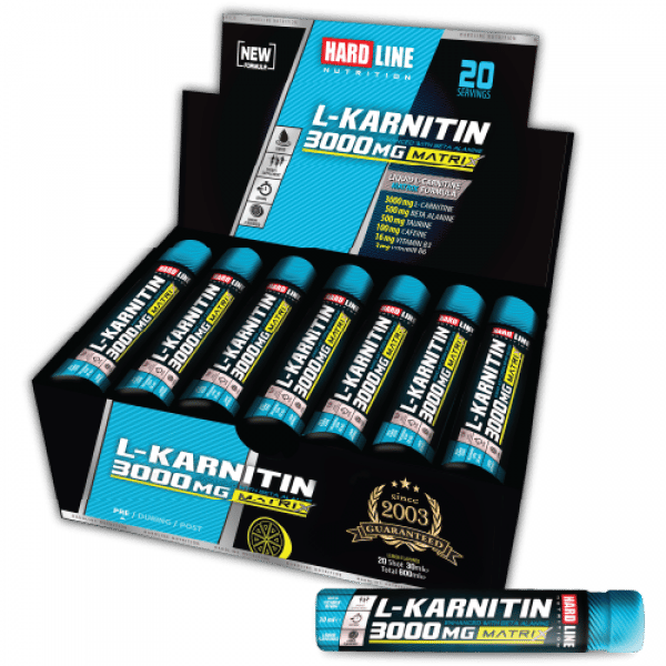 Hardline Nutrition L-Carnitine Limon Aromalı 3000 mg 20 Shots-HARDLINE