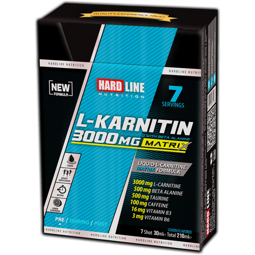 L-Karnitin Matrix 3000 Mg Limon 7 Adet (30 Ml)-HARDLINE