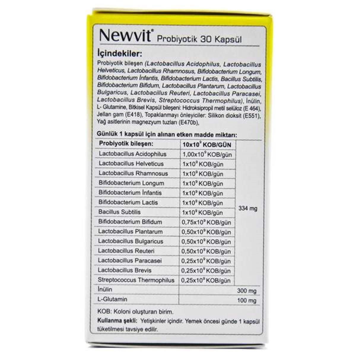 Newvit Probiyotik 30 Kapsül-RCfarma