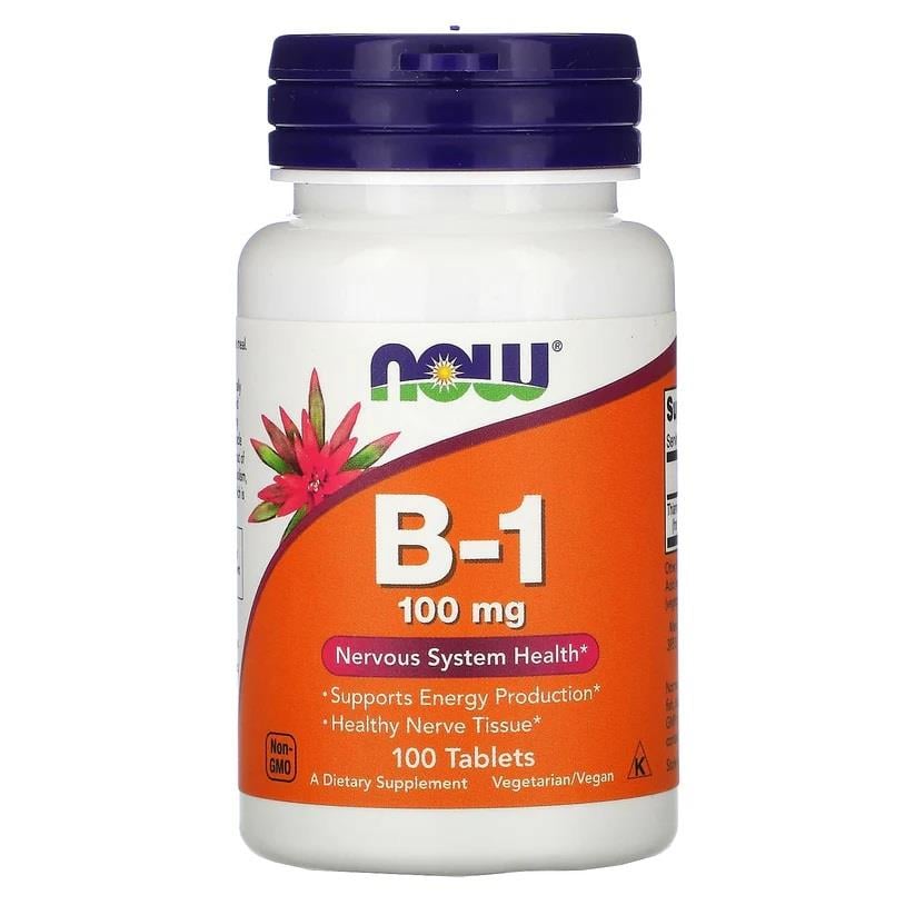 Now Foods B1 100 mg 100 Tablets-NOW FOODS