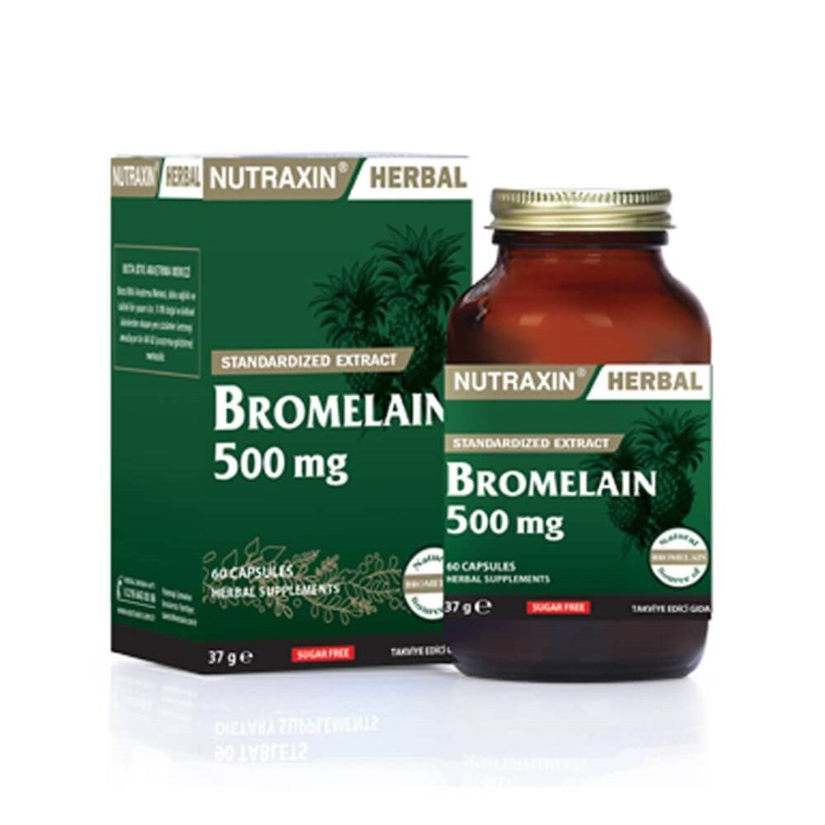 Nutraxin Bromelain 500 Mg 60 Kap-Nutraxin
