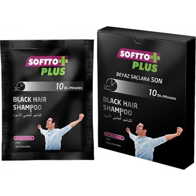 Softto Plus Black Hair Şampuan Tek Kullanım 25 ml