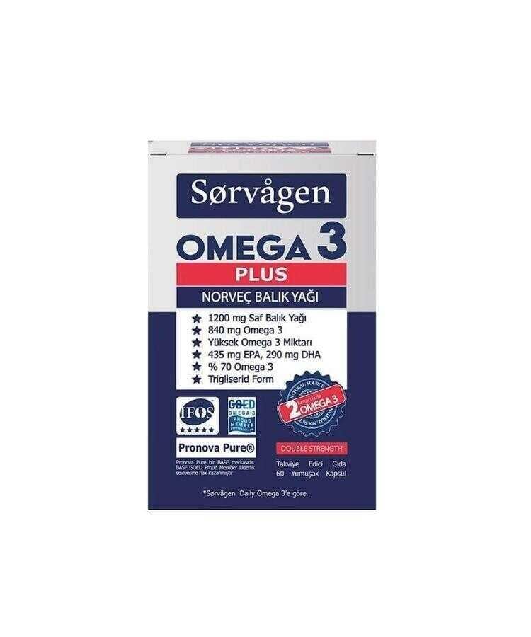 Sorvagen Omega 3 Plus Norveç Balık Yağı 60 Kapsül-Sorvagen