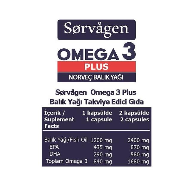 Sorvagen Omega 3 Plus Norveç Balık Yağı 60 Kapsül-Sorvagen