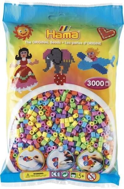 3.000'lik Hama Midi Boncuk - Pastel Renkler
