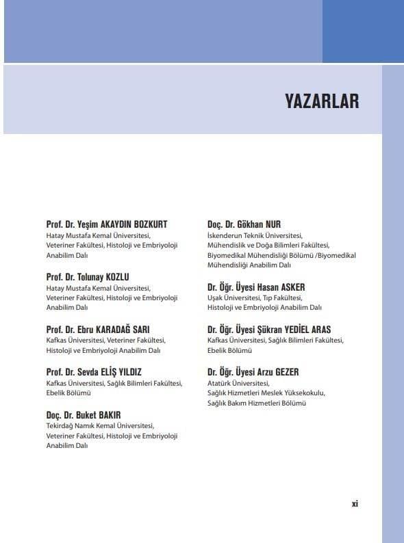 Histoloji Hücre ve Dokuların Yapısı