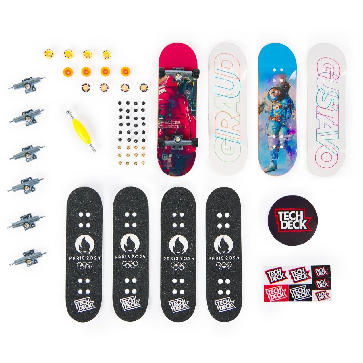 Tech Deck Felipe Gustavo Paris 2024 Bireysel Sporcu Koleksiyon Serisi 