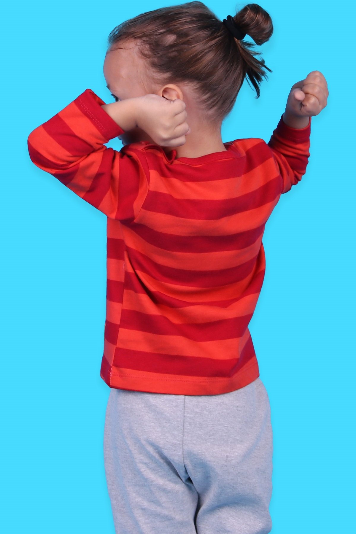 Breeze Erkek Bebek Uzun Kollu Tişört Patlı Çizgili Kırmızı (9 Ay-3 Yaş)