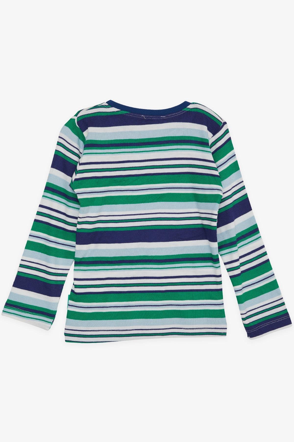 Breeze Erkek Bebek Uzun Kollu Tişört Renkli Çizgili Karışık Renk (9 Ay-3 Yaş)