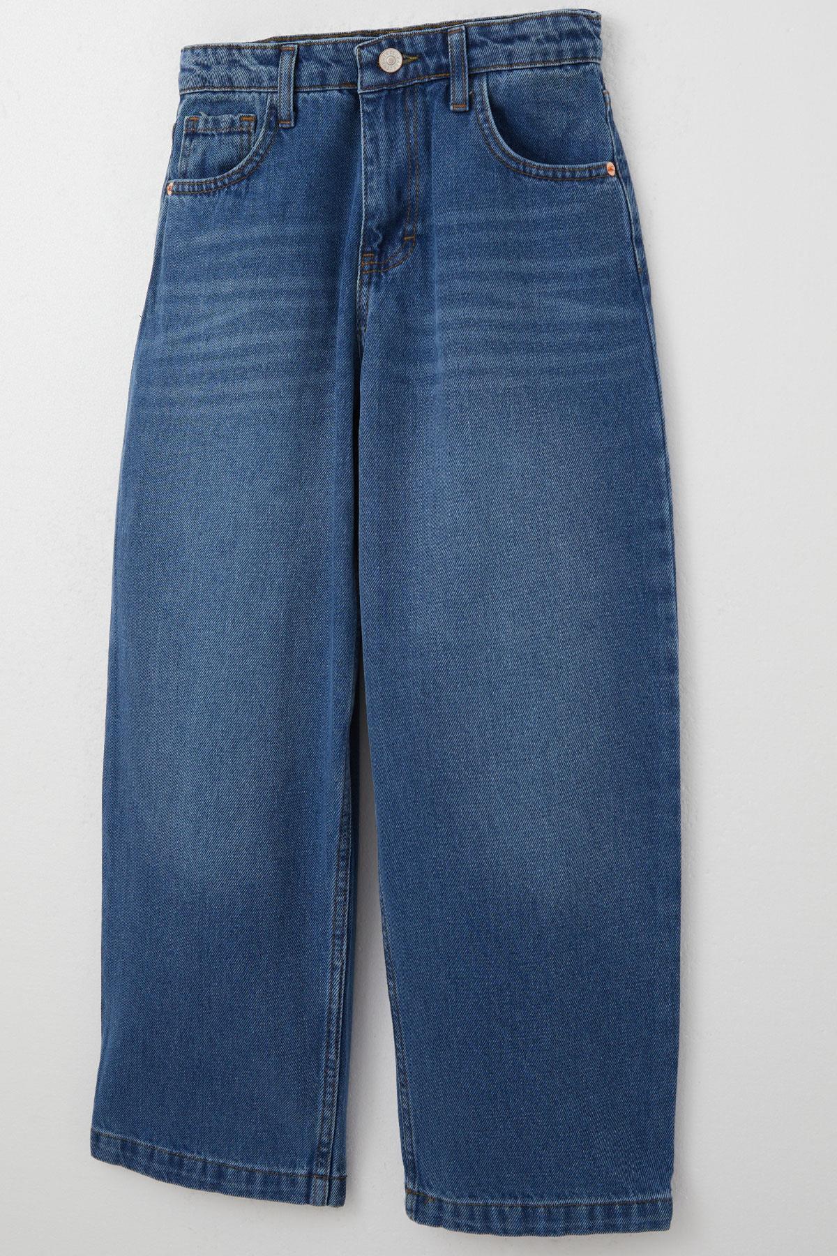 Breeze Erkek Çocuk Jean Pantolon Cepli Fermuarlı Mavi (10-14 Yaş)