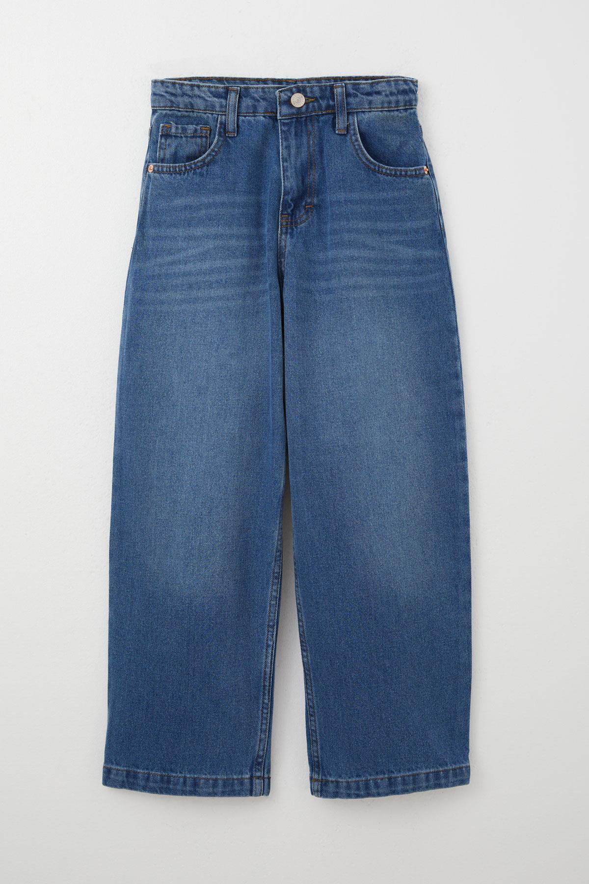 Breeze Erkek Çocuk Jean Pantolon Cepli Fermuarlı Mavi (10-14 Yaş)
