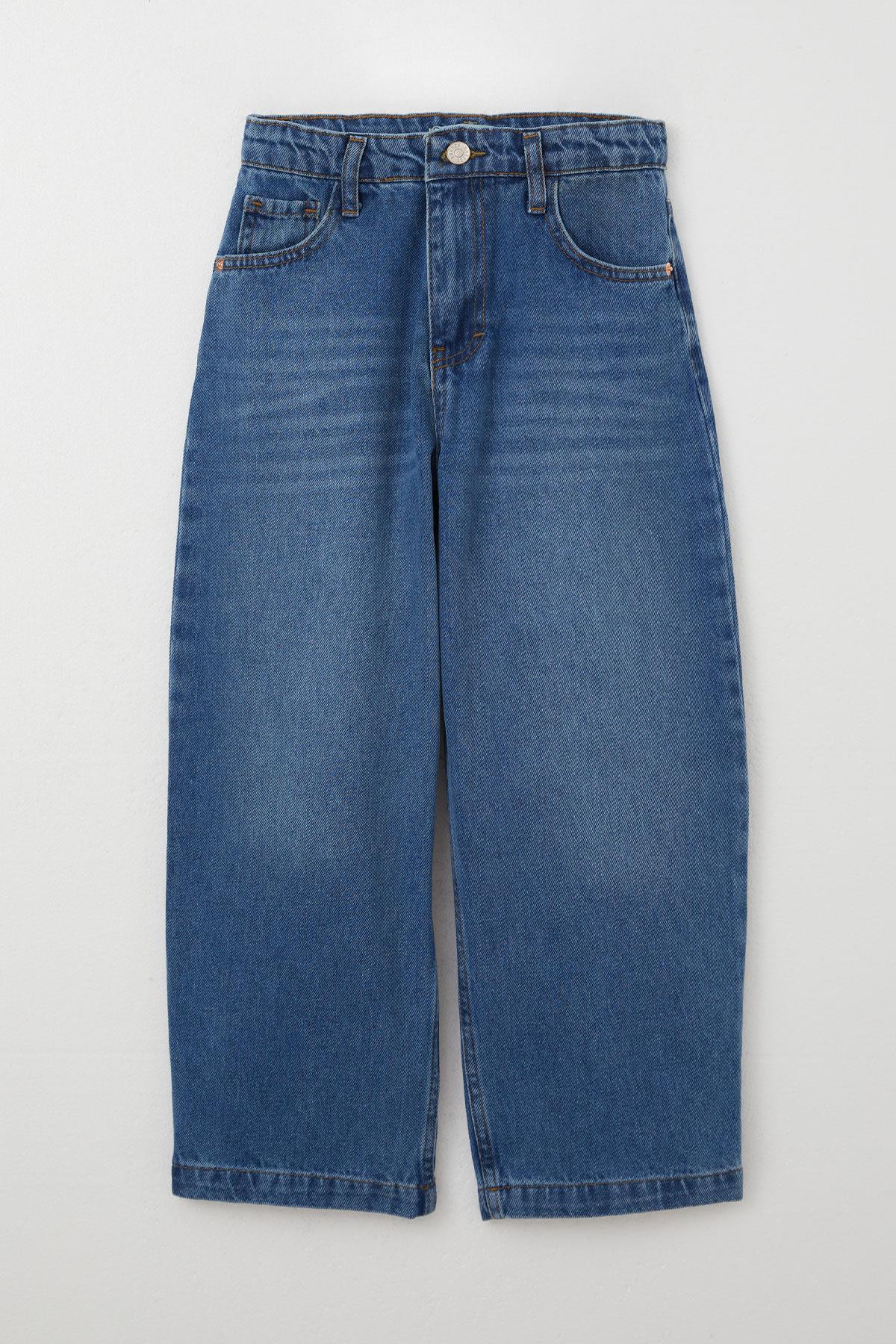 Breeze Erkek Çocuk Jean Pantolon Fermuarlı Cepli Mavi (5-9 Yaş)