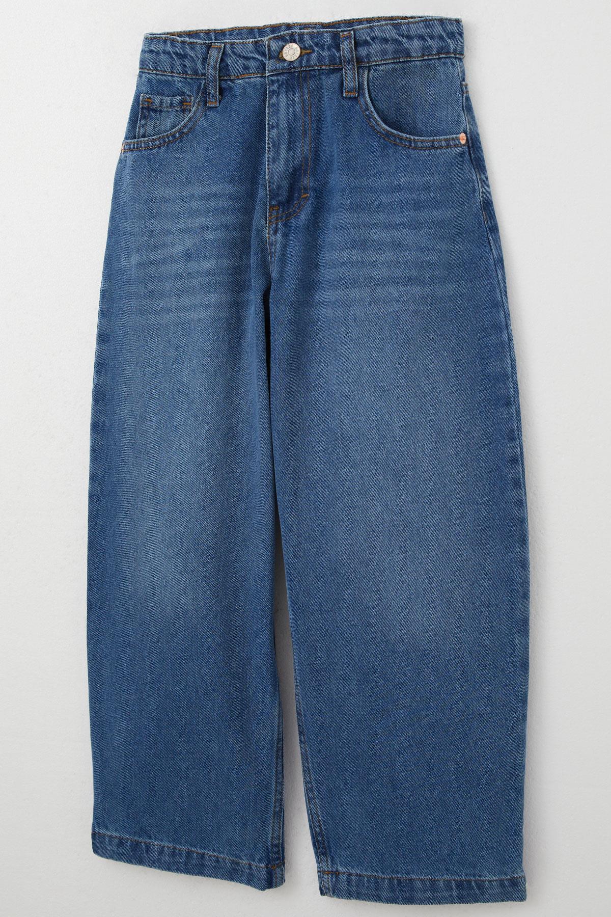 Breeze Erkek Çocuk Jean Pantolon Fermuarlı Cepli Mavi (5-9 Yaş)