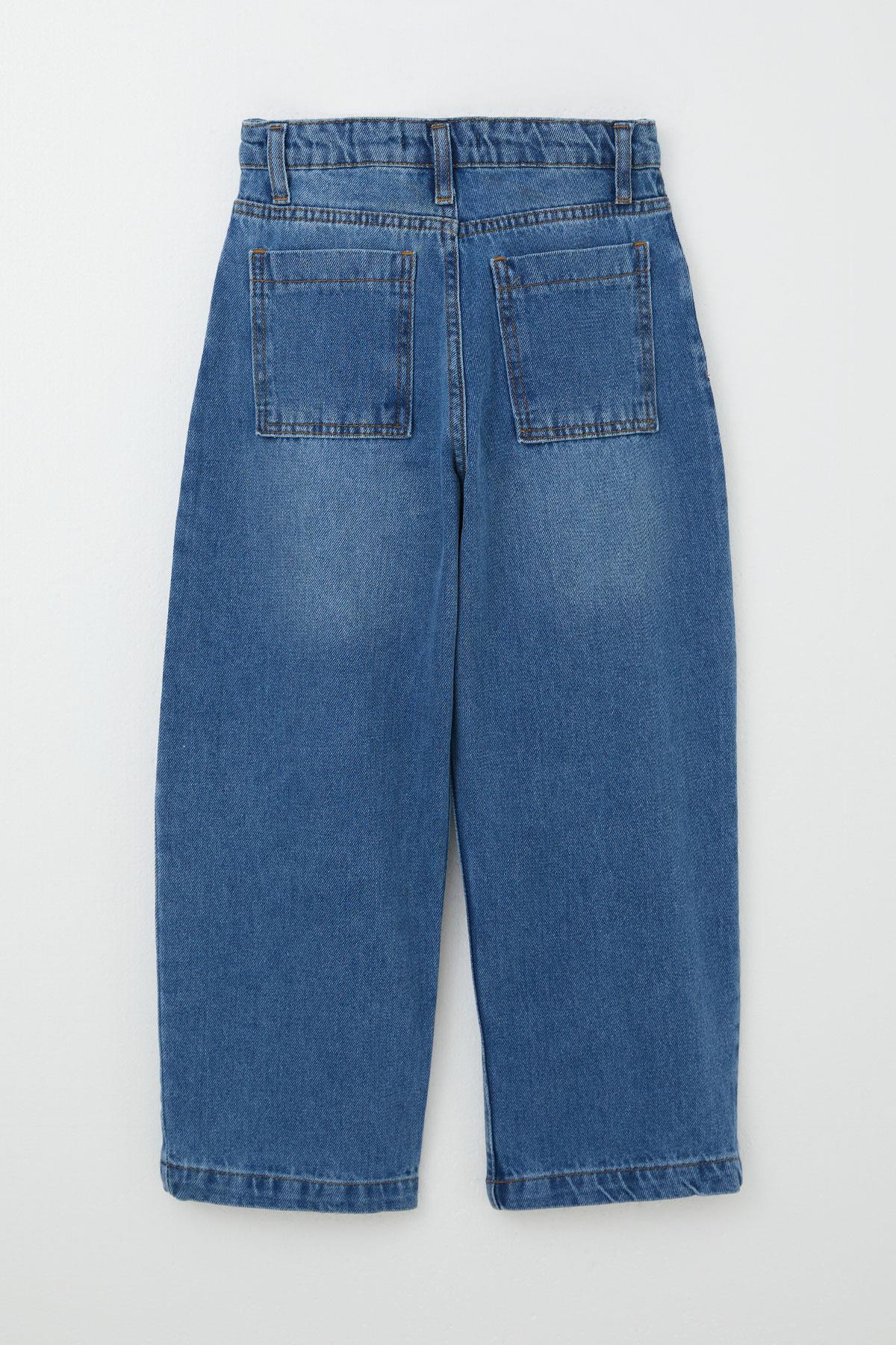 Breeze Erkek Çocuk Jean Pantolon Fermuarlı Cepli Mavi (5-9 Yaş)