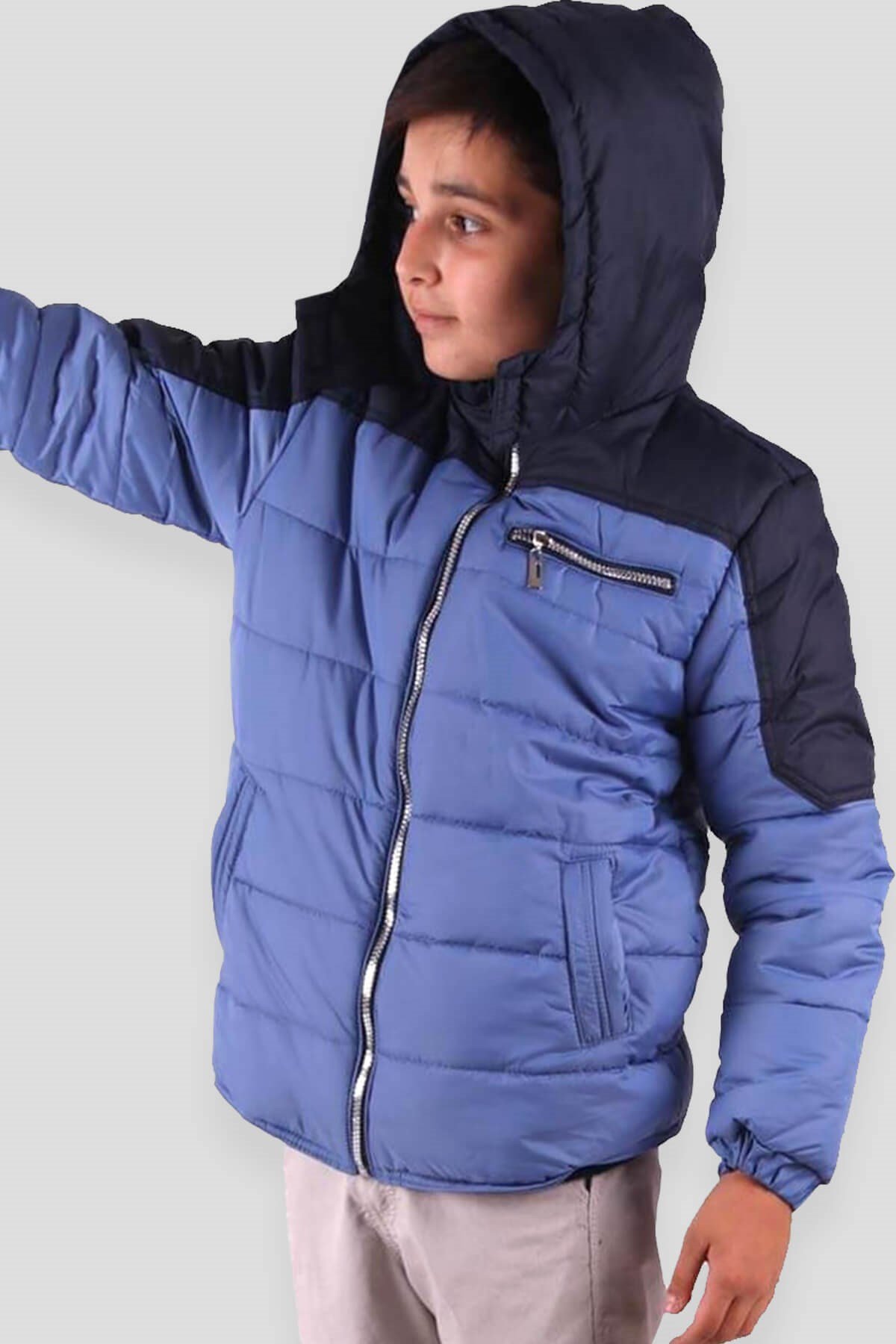 Breeze Erkek Çocuk Mont Şişme Mavi-Lacivert (10-12 Yaş)