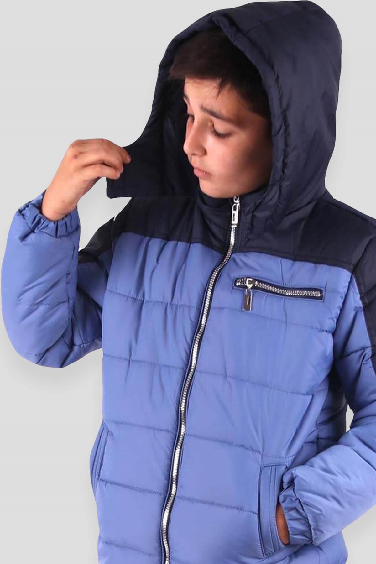 Breeze Erkek Çocuk Mont Şişme Mavi-Lacivert (10-12 Yaş)