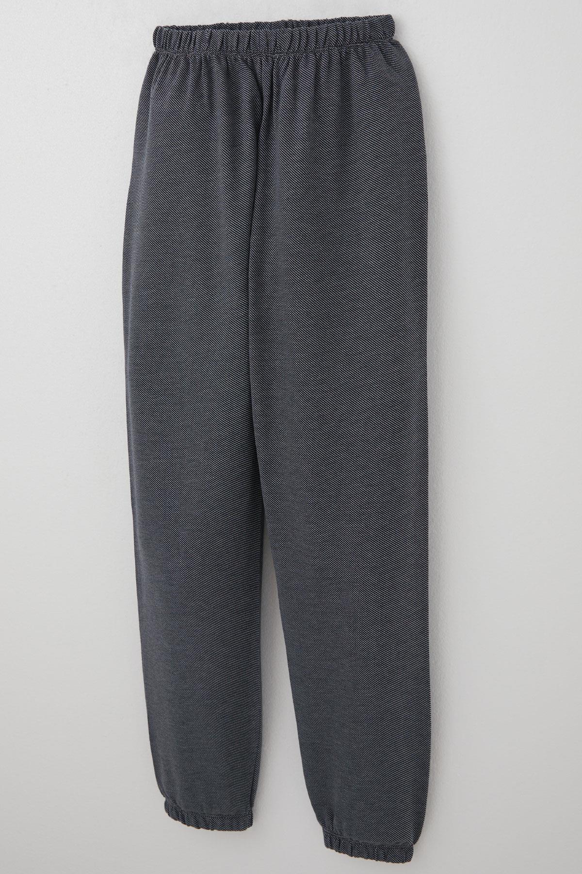 Breeze Erkek Çocuk Pijama Takımı Verev Çizgi Desenli Siyah (9-12 Yaş)
