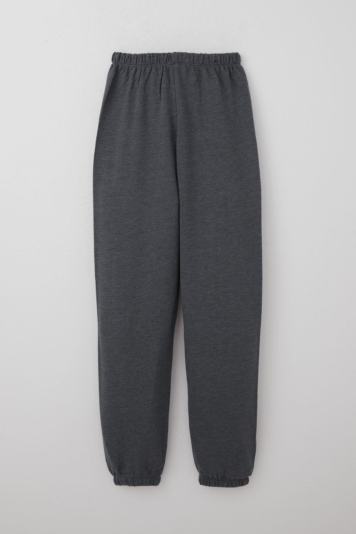 Breeze Erkek Çocuk Pijama Takımı Verev Çizgi Desenli Siyah (9-12 Yaş)