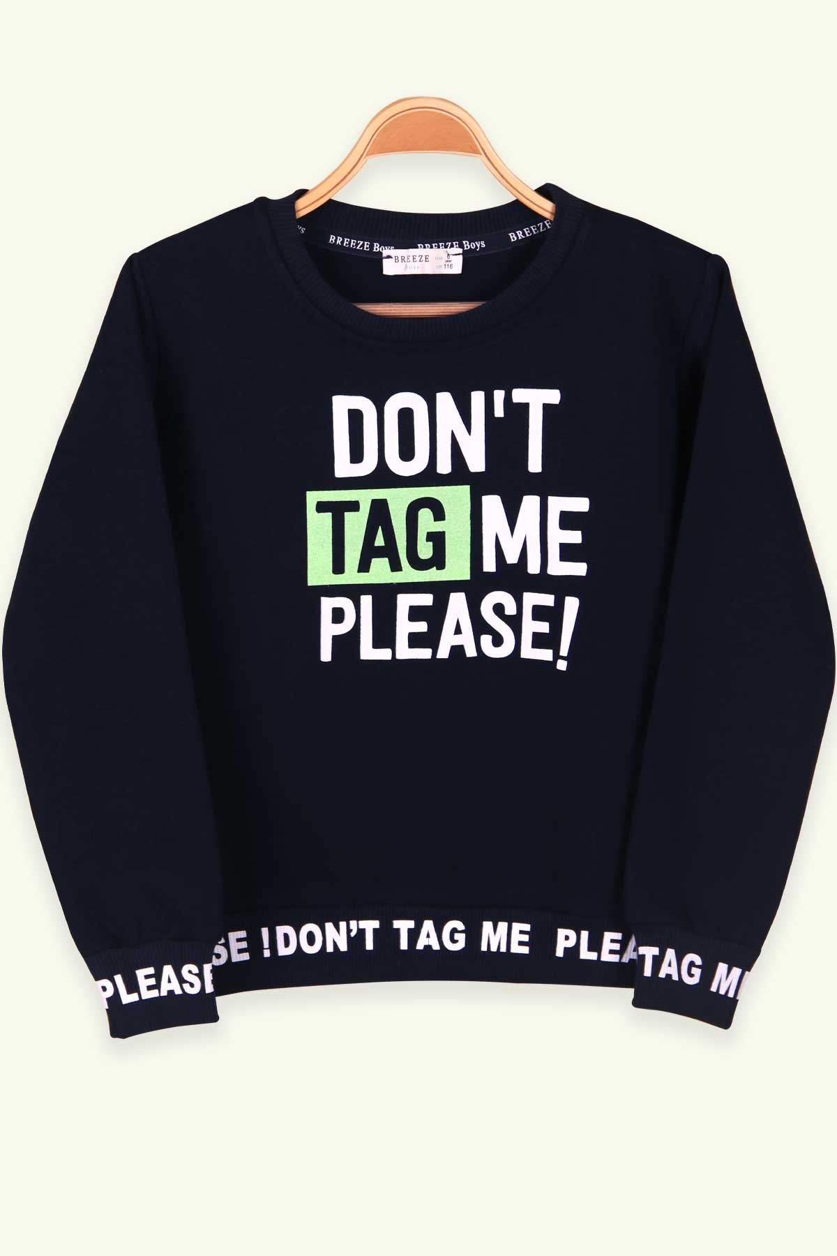 Breeze Erkek Çocuk Sweatshirt Baskılı Lacivert (6-10 Yaş)