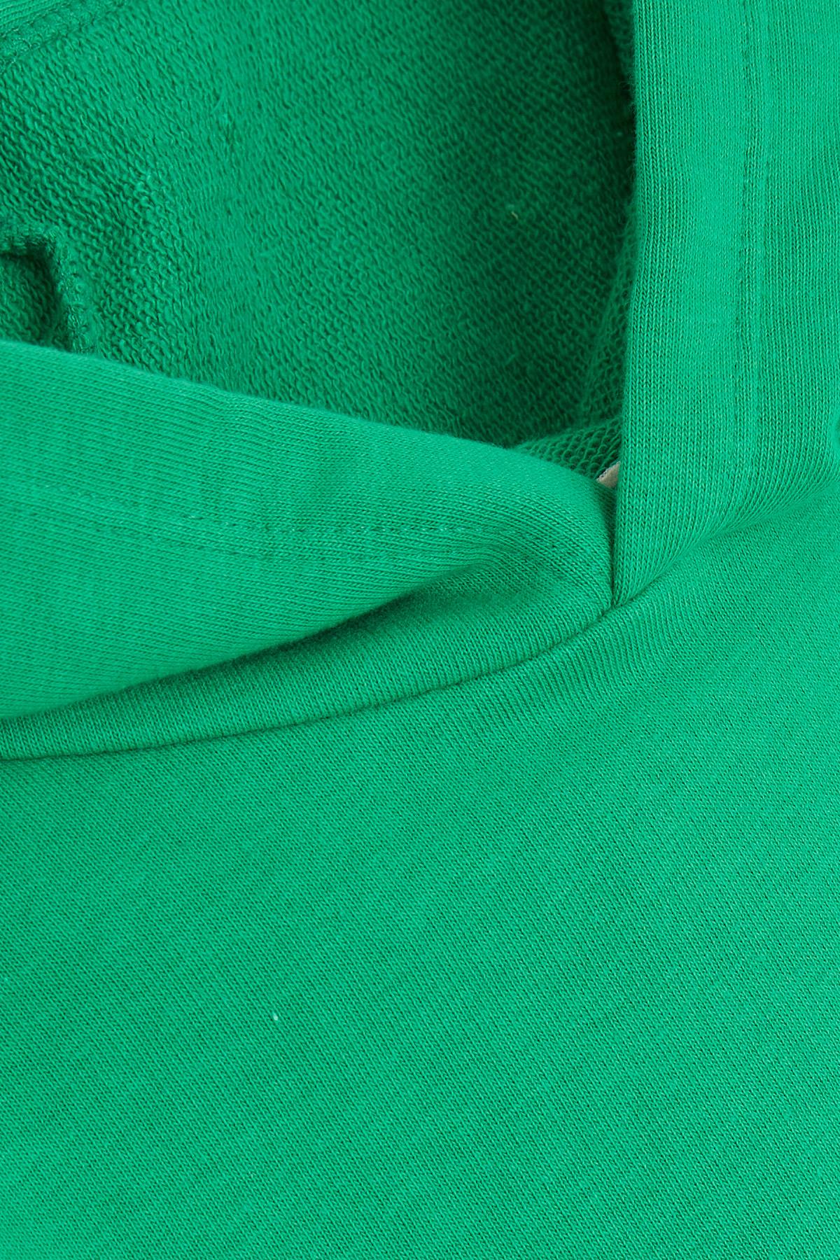 Breeze Erkek Çocuk Sweatshirt Kapüşonlu Kanguru Cepli Yeşil (9-14 Yaş)