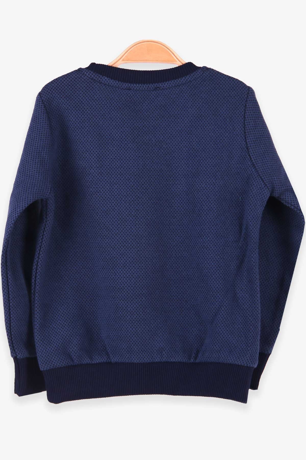 Breeze Erkek Çocuk Sweatshirt Nakışlı Koyu Mavi (2-6 Yaş)