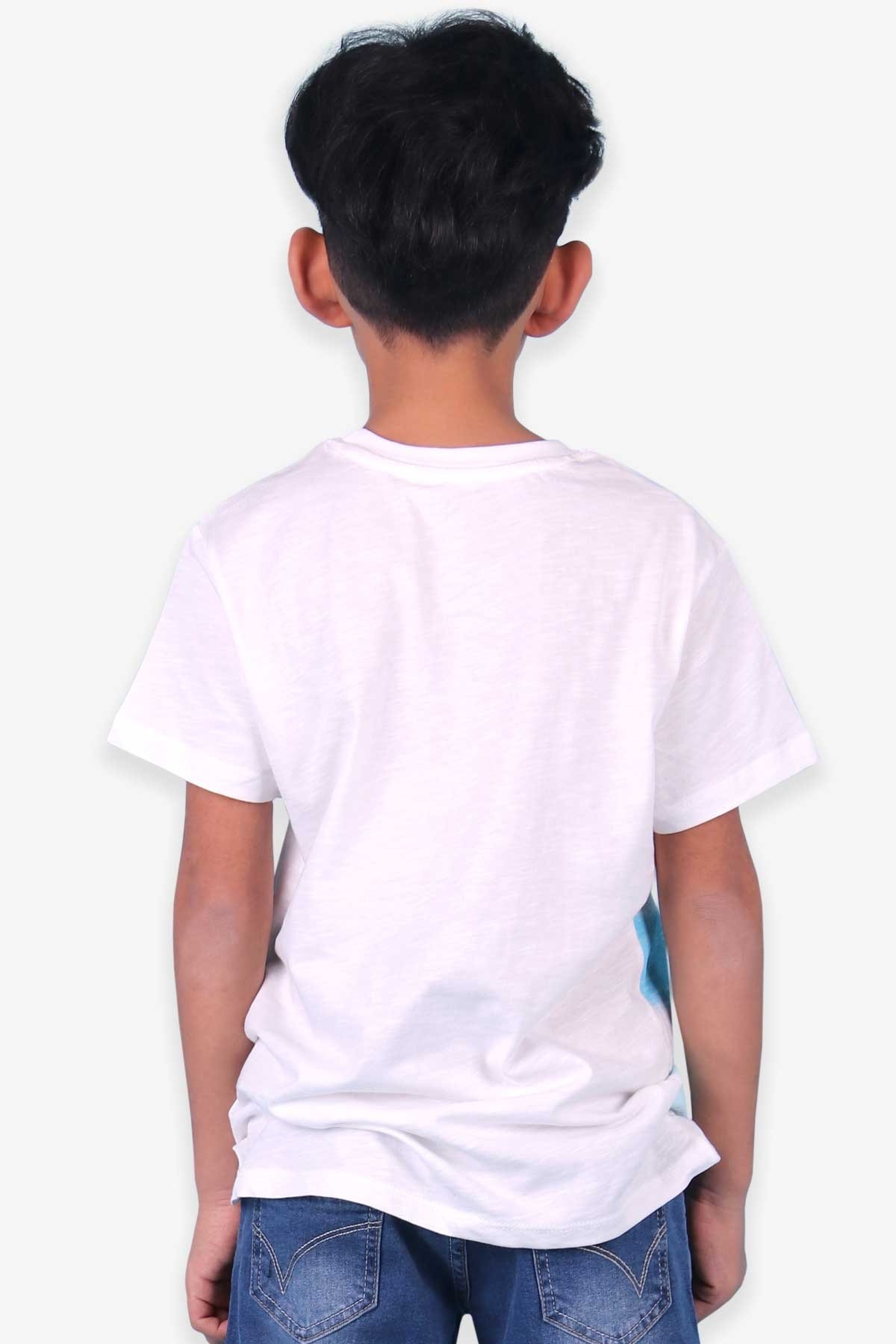 Breeze Erkek Çocuk Tişört Yazı Baskılı Mavi (6 Yaş-10 Yaş)