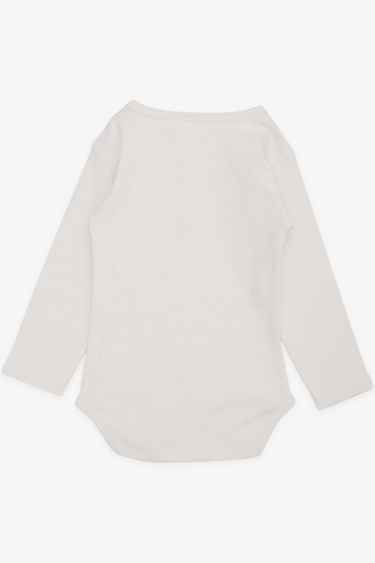 Breeze Kız Bebek Çıtçıtlı Zıbın Body Sevimli Kedicik Baskılı Krem (9 Ay-3 Yaş)