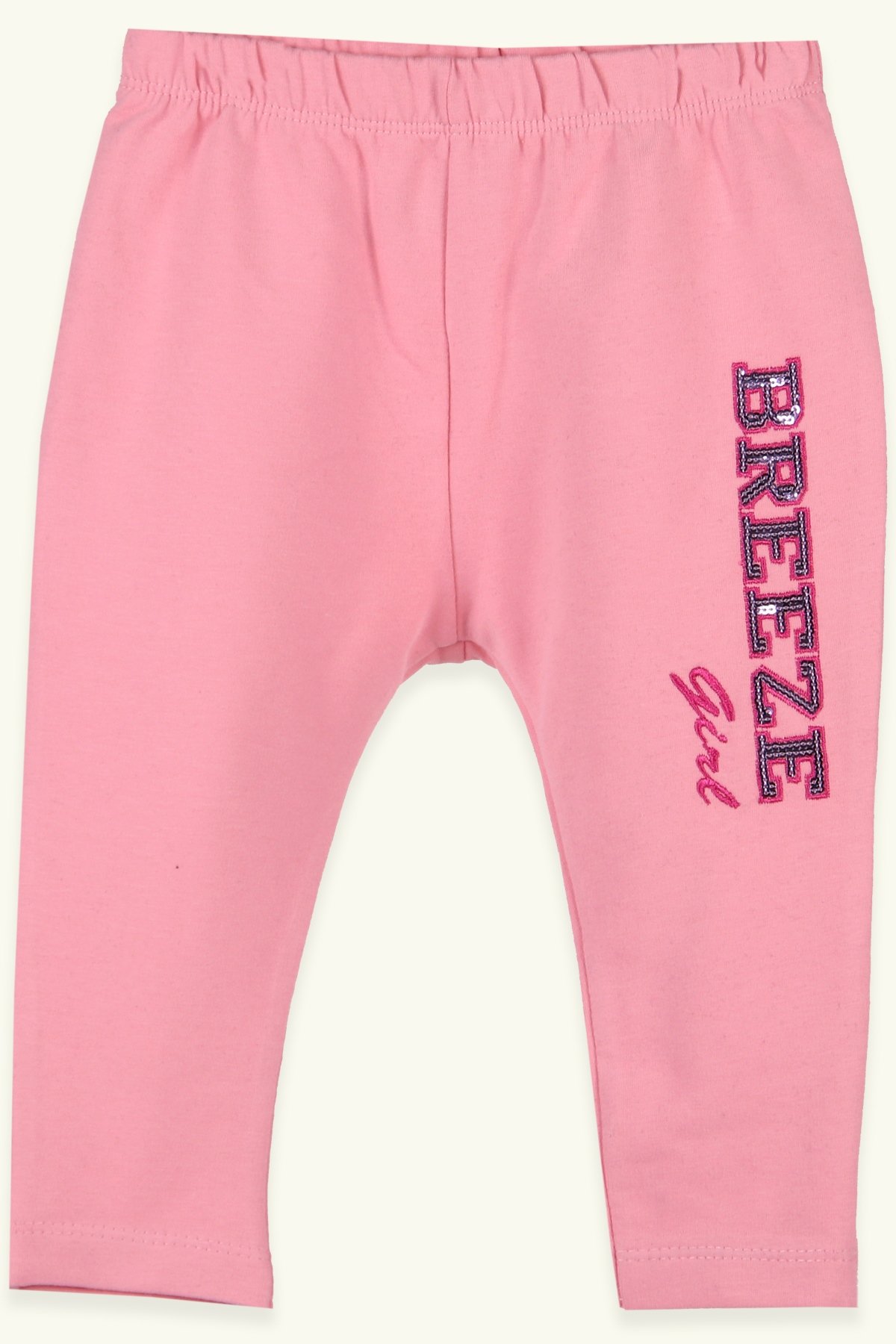 Breeze Kız Bebek Eşofman Altı Pul İşlemeli Somon (9 Ay-3 Yaş)