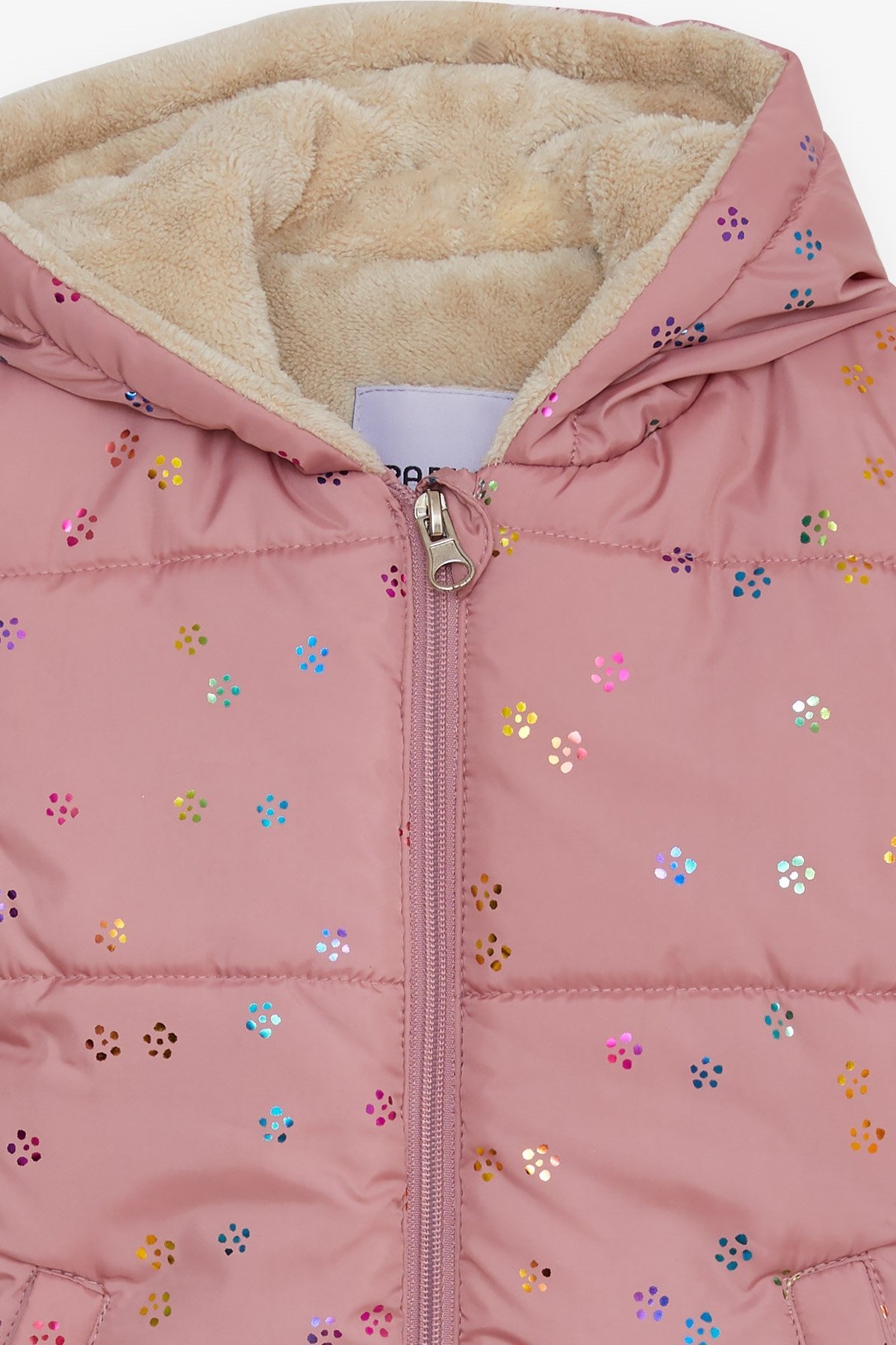 Breeze Kız Bebek Mont Renkli Sim Desenli Gülkurusu (6 Ay-2 Yaş)