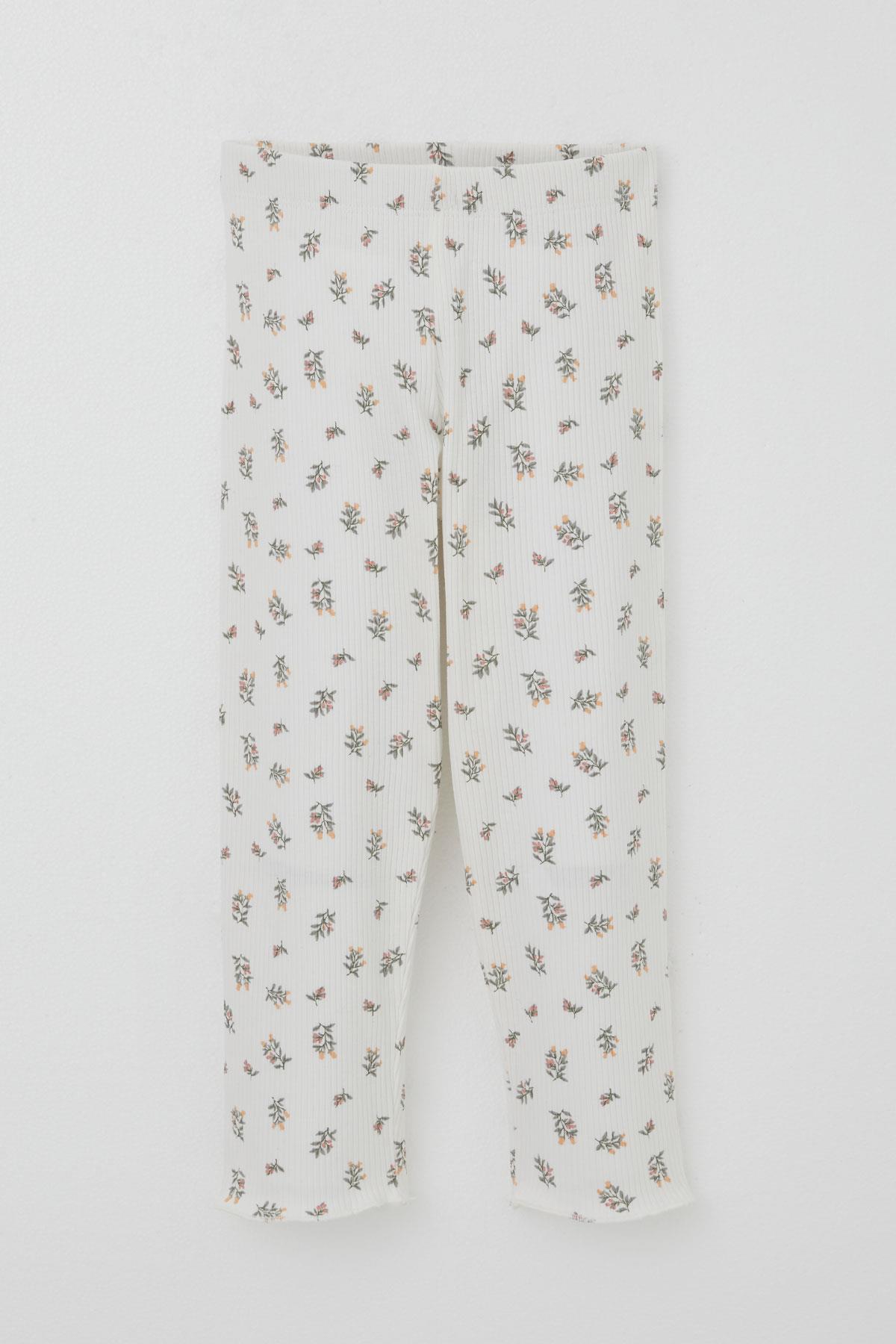 Breeze Kız Bebek Pijama Takımı Çiçek Desenli Omuzu Düğmeli Ekru (9 Ay-3 Yaş)