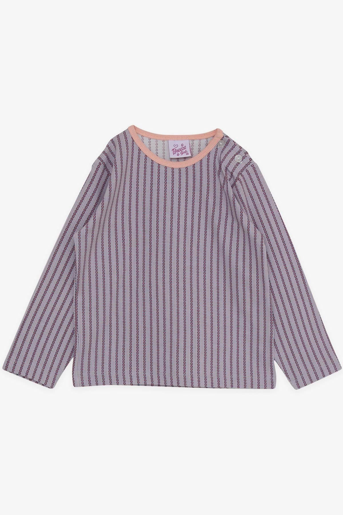 Breeze Kız Bebek Pijama Takımı Desenli Açık Lila (9 Ay-3 Yaş)