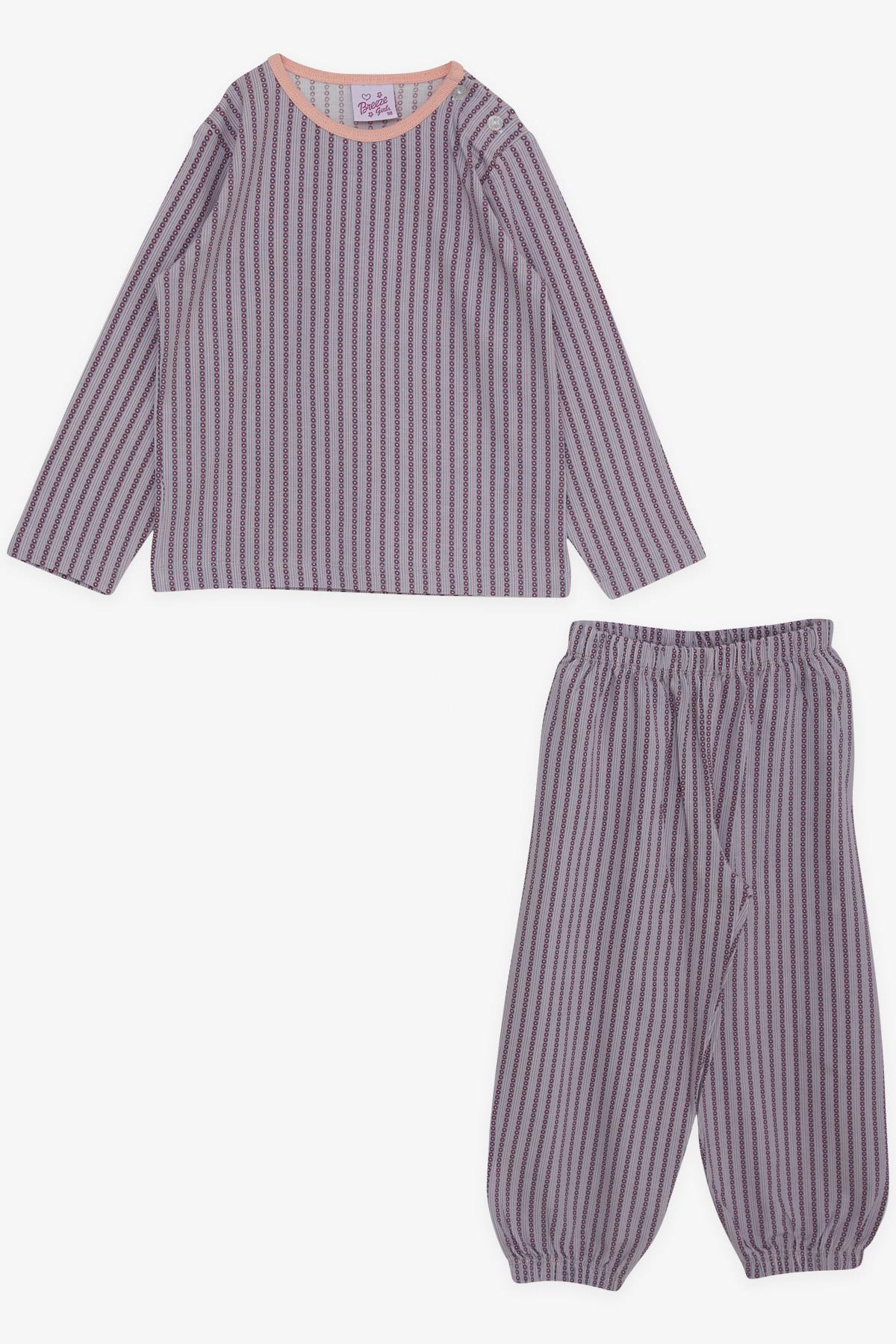 Breeze Kız Bebek Pijama Takımı Desenli Açık Lila (9 Ay-3 Yaş)